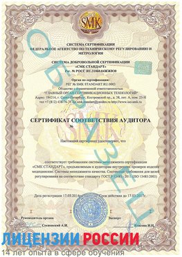 Образец сертификата соответствия аудитора Вольно-Надеждинское Сертификат ISO 13485
