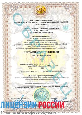 Образец сертификата соответствия Вольно-Надеждинское Сертификат OHSAS 18001